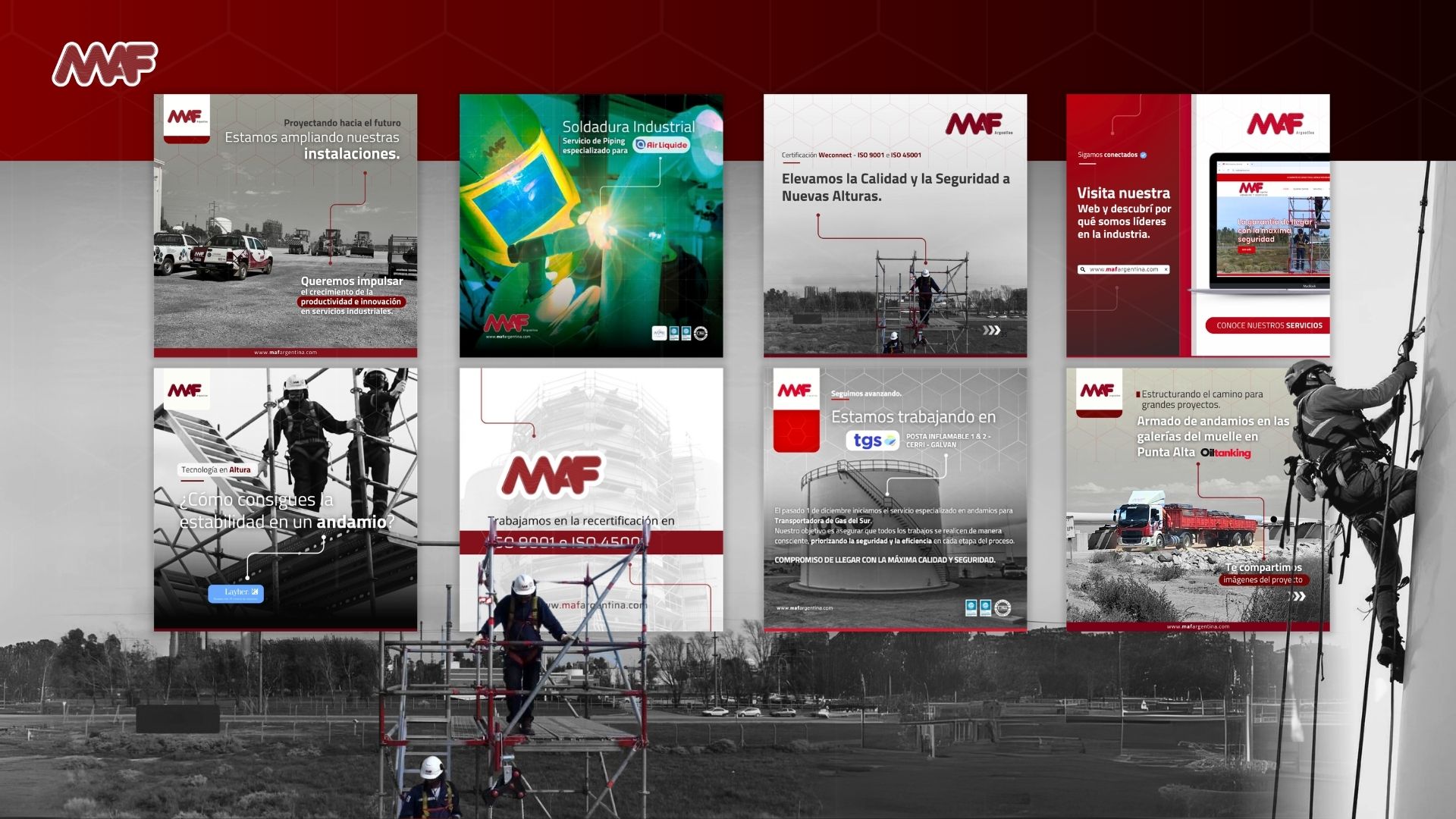 Portfolio de redes sociales de MAF Argentina